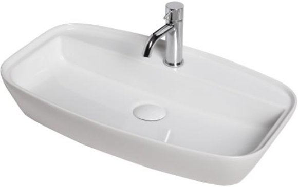 Smanni Fang 67 Çanak Lavabo 67x40 Cm Parlak Beyaz.